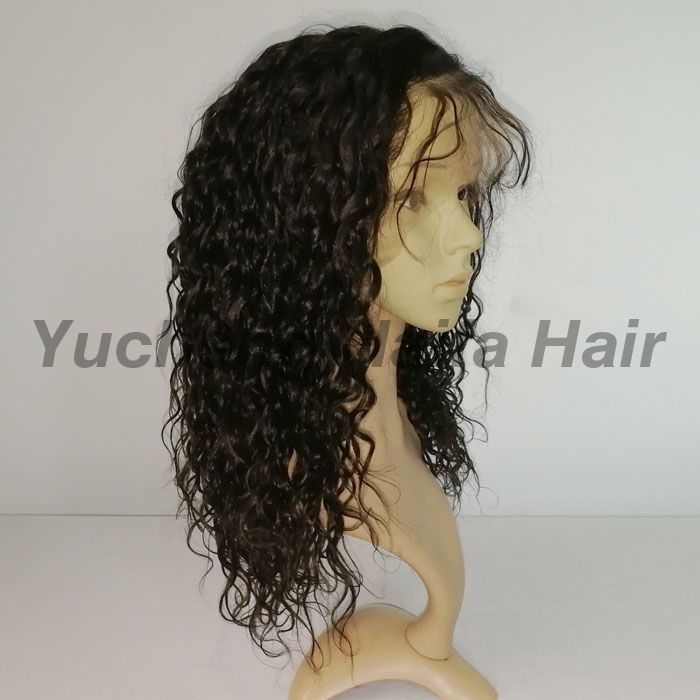 Natural Color Brazilian Human Hair Curly Lace Front Wig