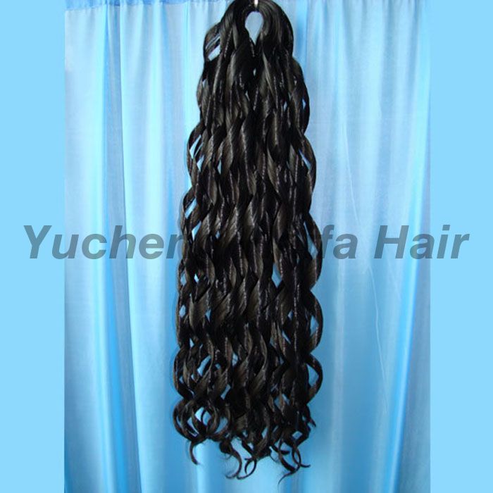 Synthetic hair extensions