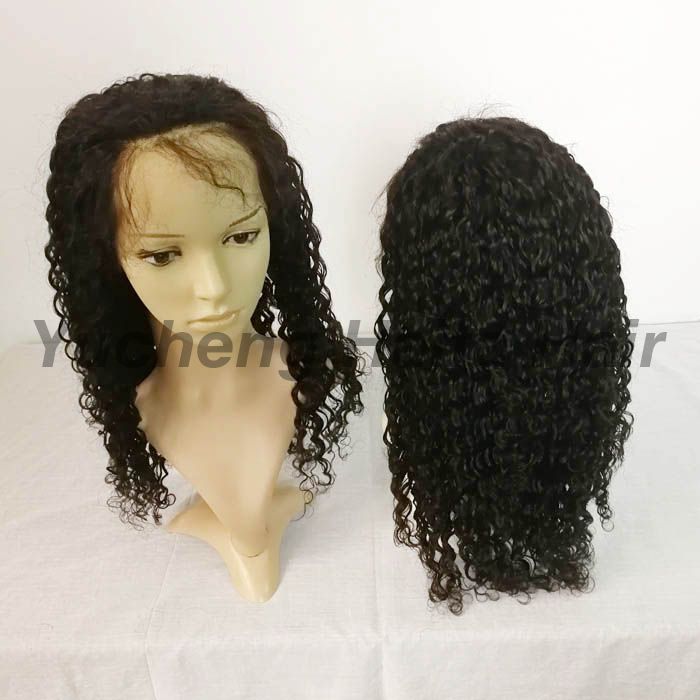 Natural Color Brazilian Human Hair Curly Lace Front Wig